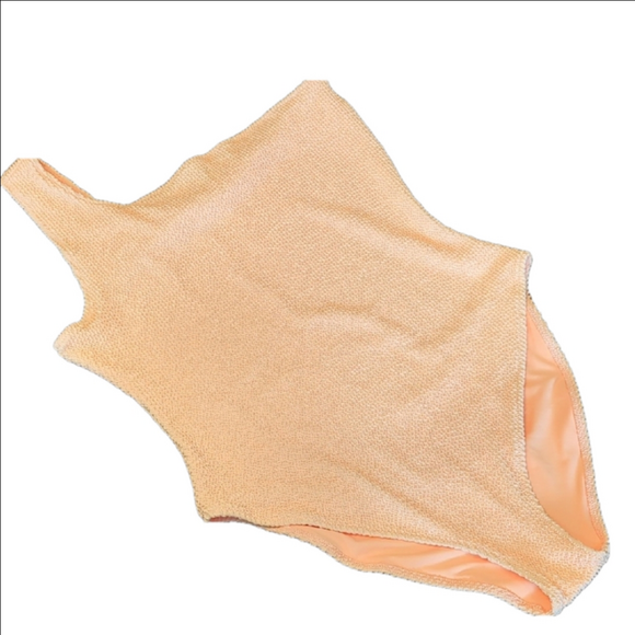 Show Me Your MuMu Peach One Piece Swimsuit - Picture 1 of 9